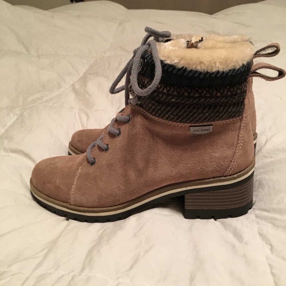 Anne Klein lace up boots